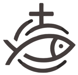 A logo with a fish, with a cross above it an the text 'Upper Room Ministries'.